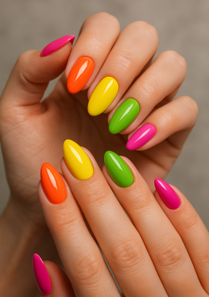 Elegant nail design with floral pattern
